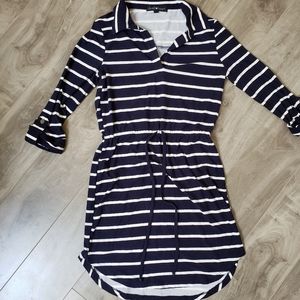 Striped ¾ Sleeve Dress